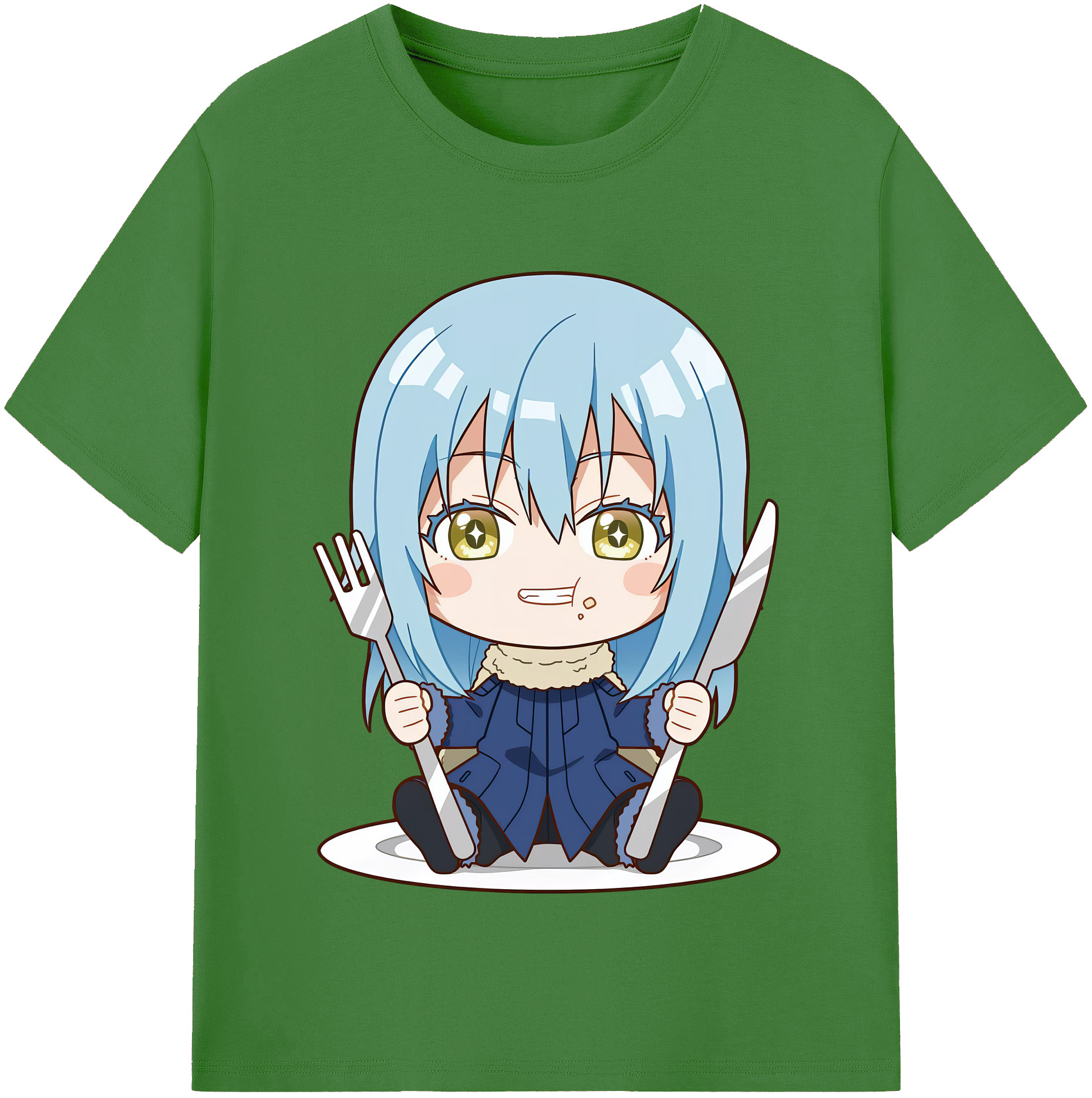 （画像用） 転スラ Regarding Reincarnated to Slime レディースカジュアルプリントTシャツ（綿100％）